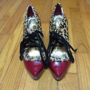 Naughty Monkey Leopard Hair & Red Heels Velvet